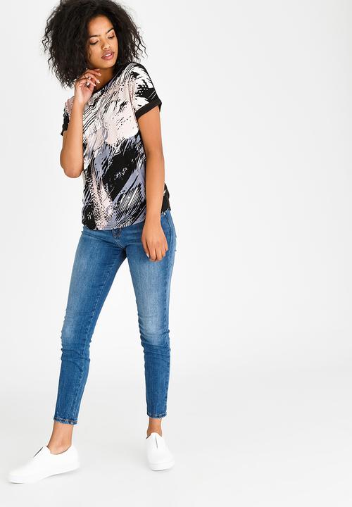 Kate Jordan - Satin Combo Top Black