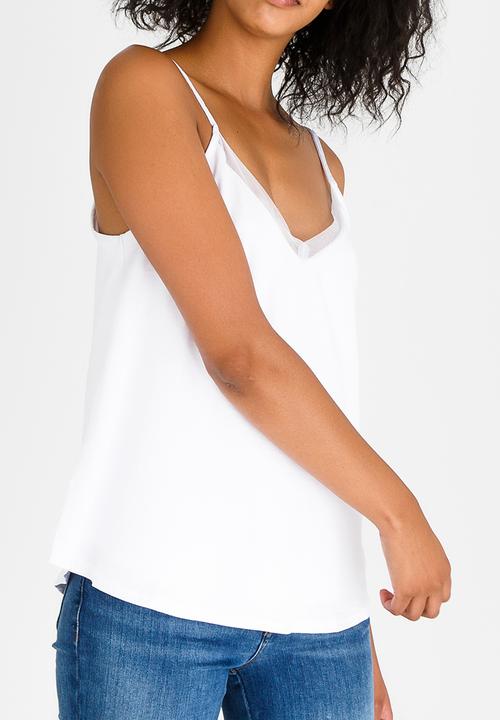 Kate Jordan - Mesh Inset Cami White