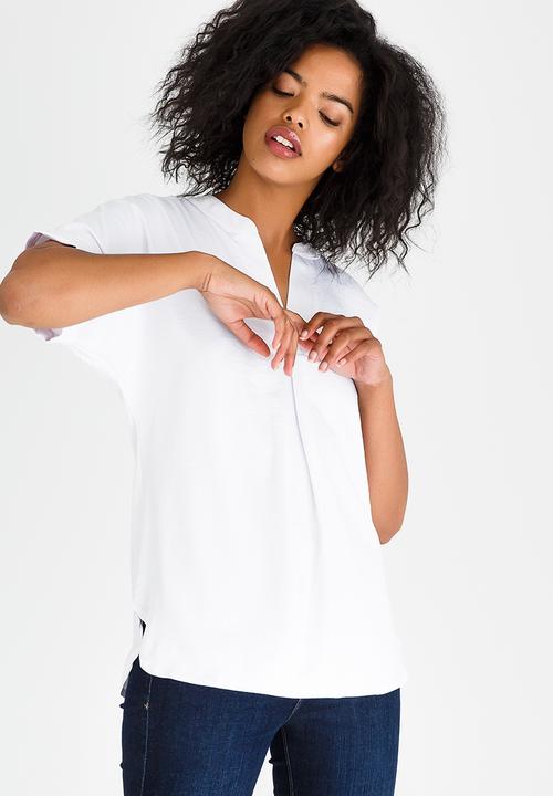Kate Jordan - Satin Sueded Shirt White