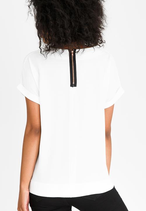 Kate Jordan - Rose Gold Zip Top Off White