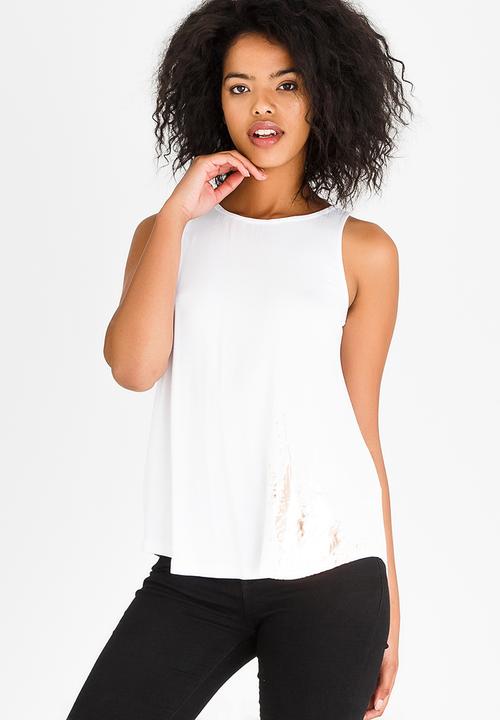 Kate Jordan - Rose Gold Zip Vest White