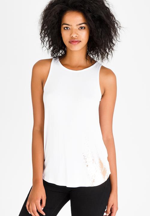 Kate Jordan - Rose Gold Zip Vest White