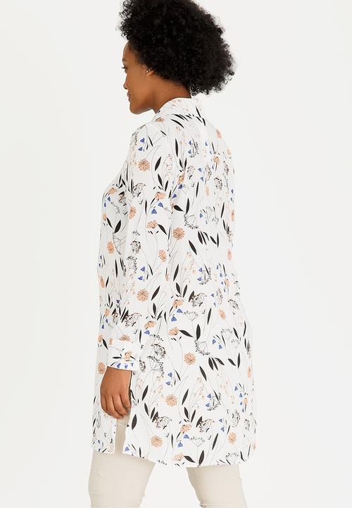 edit Maternity - Longer Length Chiffon Shirt Floral