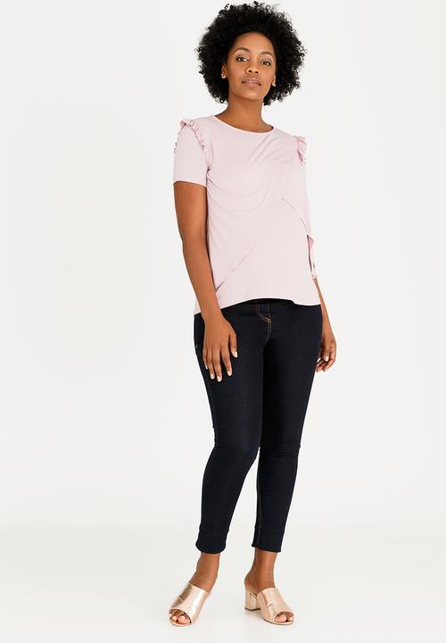edit Maternity - Frill Detail Nursing Top Pale Pink