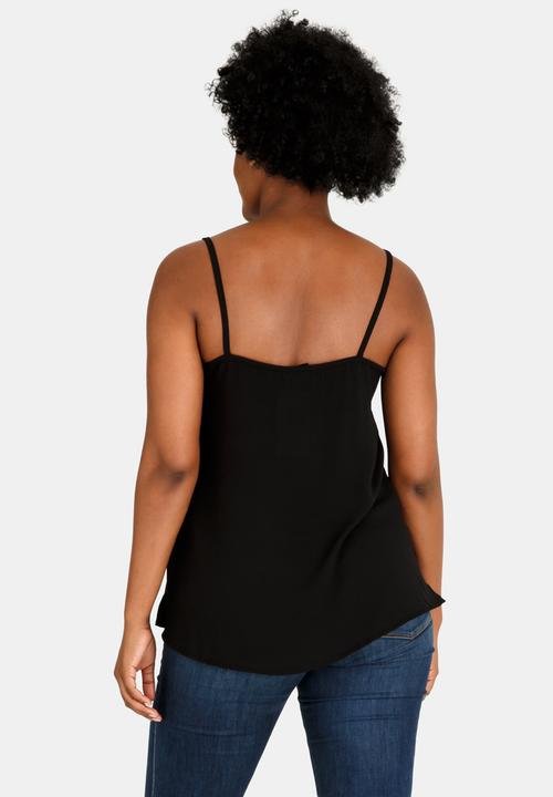 edit Maternity - Woven Cami Black