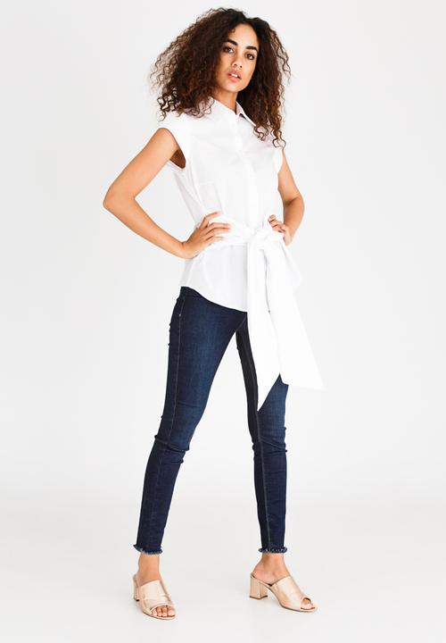 edit - Tie-Up Shirt White