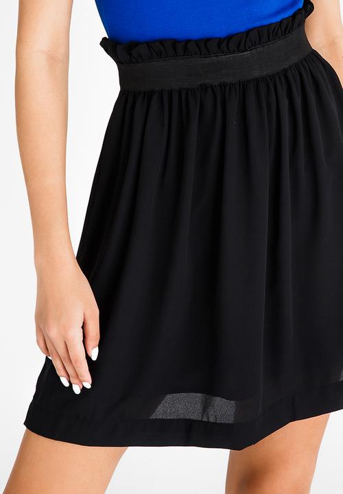 c(inch) - Paperbag Mini Skirt Black