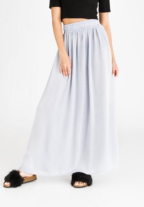 c(inch) - Basic Maxi Skirt Silver