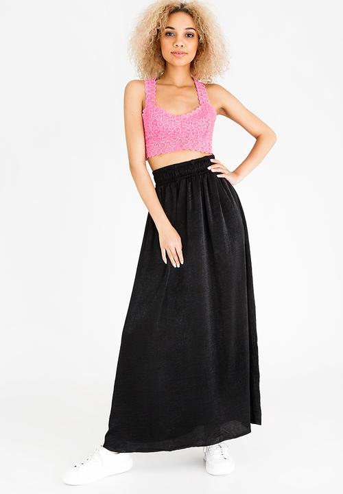 c(inch) - Basic Maxi Skirt Black