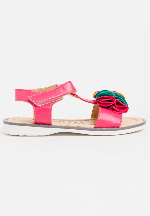 Foot Focus - Girls PU Sandal Dark Pink