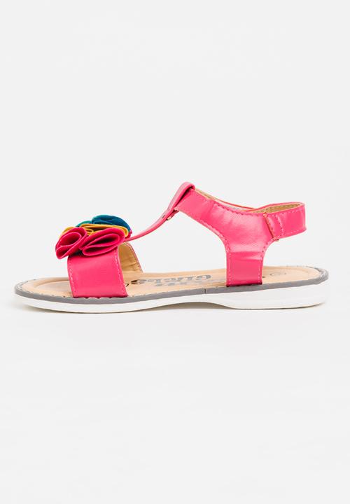 Foot Focus - Girls PU Sandal Dark Pink