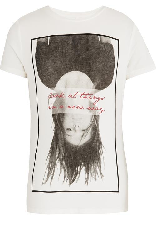 Name It - Printed Tee Off White