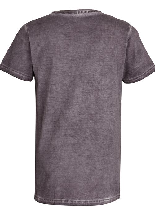 POLO - Printed Pigment Wash Tee Charcoal