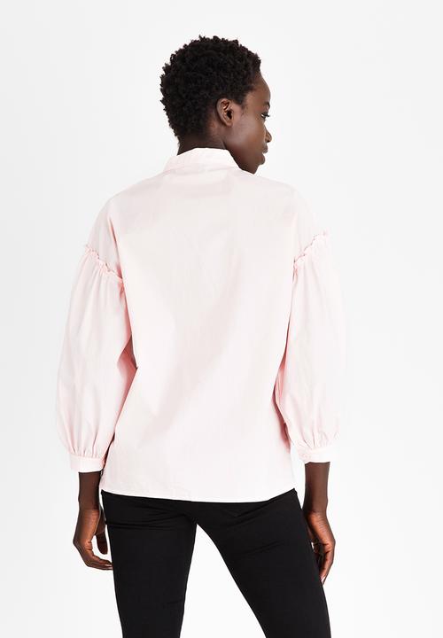 STYLE REPUBLIC - Embroidered Shirt Pale Pink