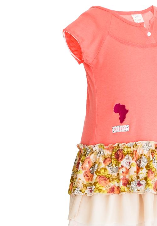 Eco Punk - Girls Frill Dress Multi-colour