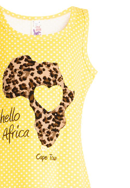 Eco Punk - Girls Hello Africa Vest Multi-colour