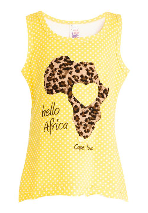 Eco Punk - Girls Hello Africa Vest Multi-colour