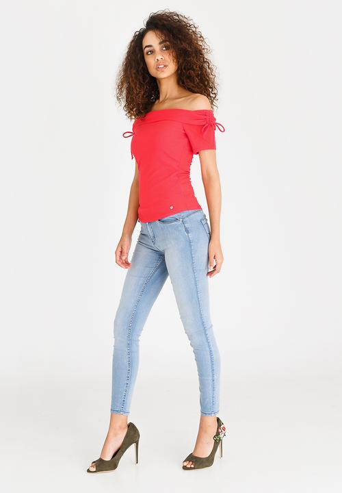 SISSY BOY - Off Shoulder Top Red