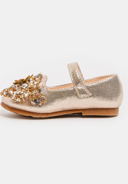 Pop Candy - Girls Embellished Pump Gold