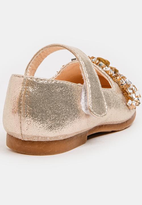 Pop Candy - Girls Embellished Pump Gold