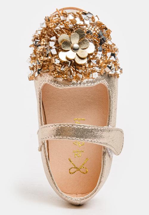 Pop Candy - Girls Embellished Pump Gold