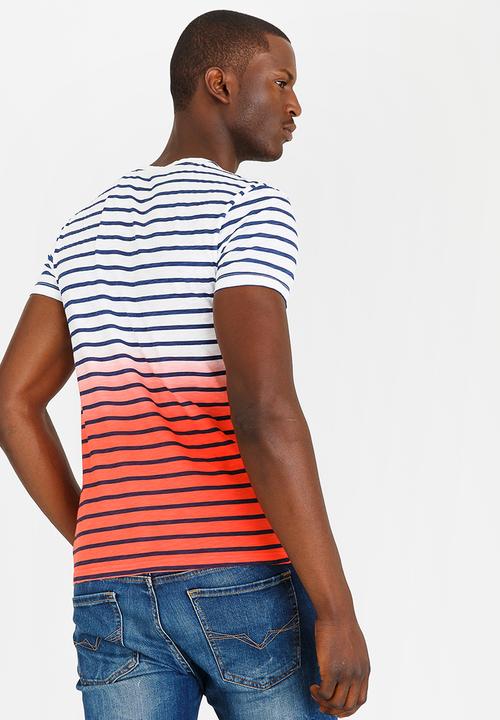 POLO - Ombre Stripe T Shirt White