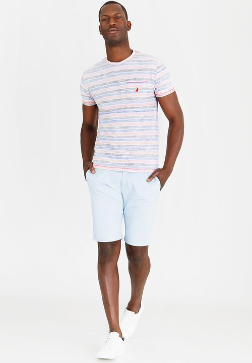 POLO - Marled Stripe T Shirt Orange