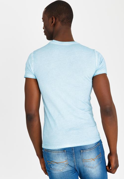 Polo Jeans Co. - Printed Pigment Wash T-Shirt Blue