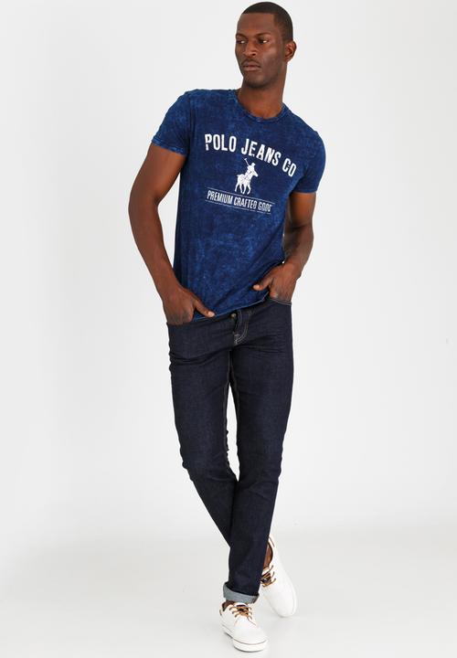 Polo Jeans Co. - Deep Dyed Printed T-Shirt Dark Blue
