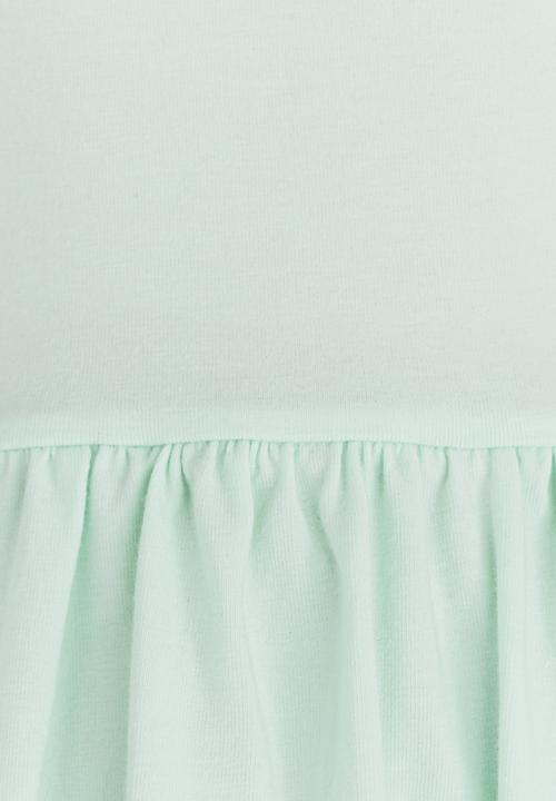 Rebel Republic - Mid Waist Dress  Shoulder Bow Mid Green