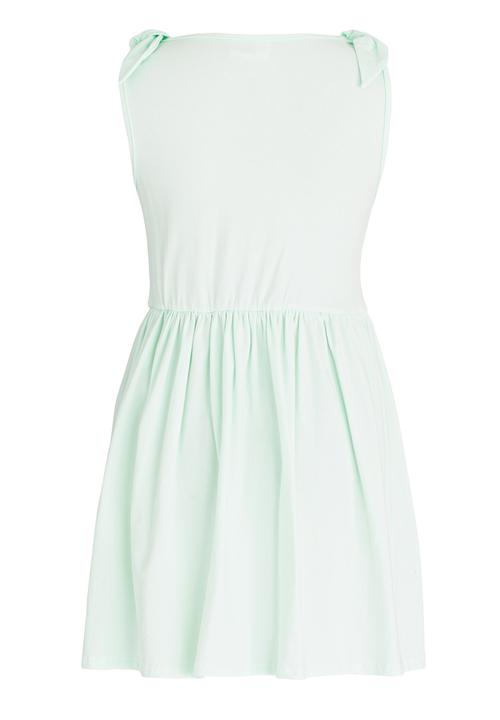 Rebel Republic - Mid Waist Dress  Shoulder Bow Mid Green