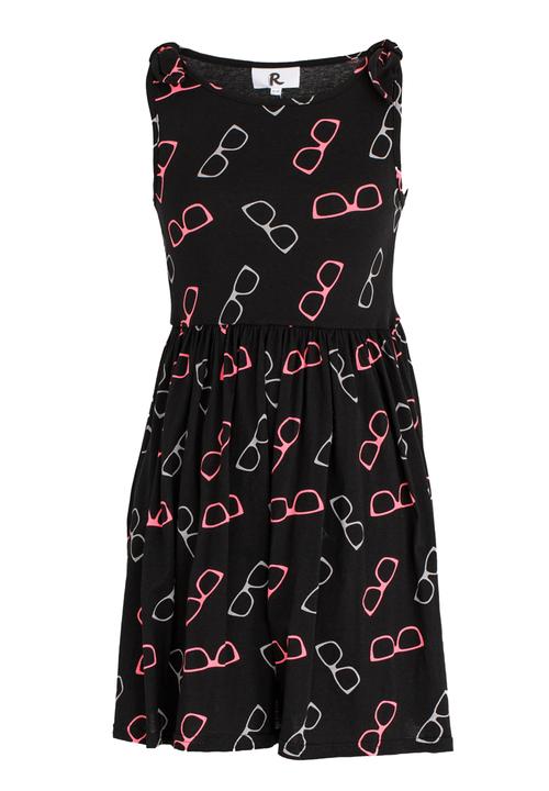 Rebel Republic - Mid Waist Dress  Shoulder Bow Black