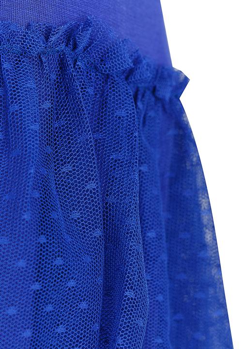 Rebel Republic - Dropped Waist dress with Mesh Layer Blue