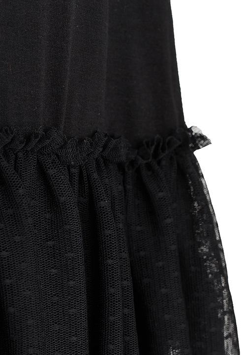 Rebel Republic - Dropped Waist dress with Mesh Layer Black