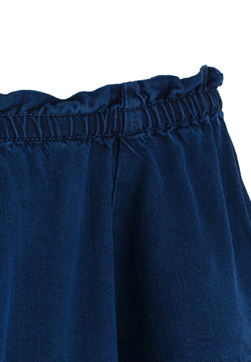 Name It - Short Sleeve Denim Dress Dark Blue