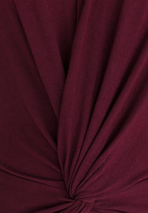 Rebel Republic - Front Knot Top Burgundy