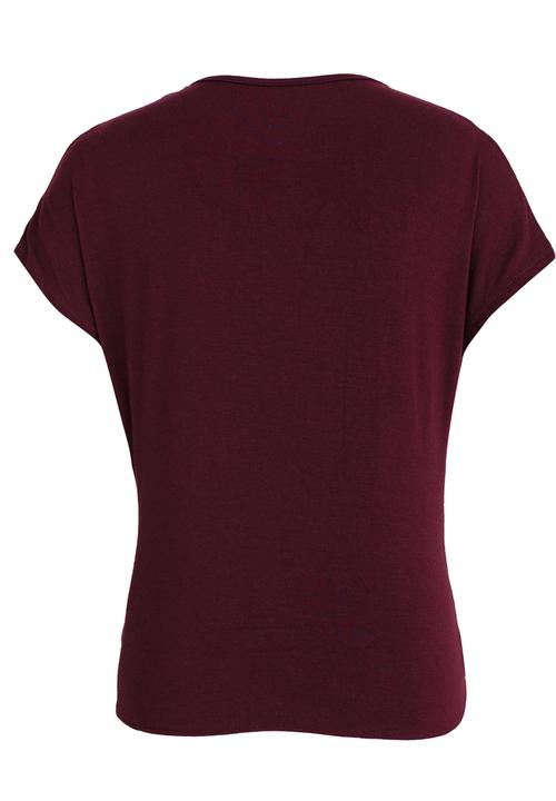 Rebel Republic - Front Knot Top Burgundy