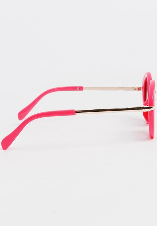 Pop Candy - Girls Round Sunglasses Dark Pink