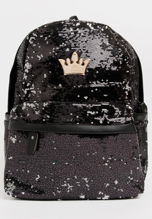 Pop Candy - Girls Sequins Backpack Black