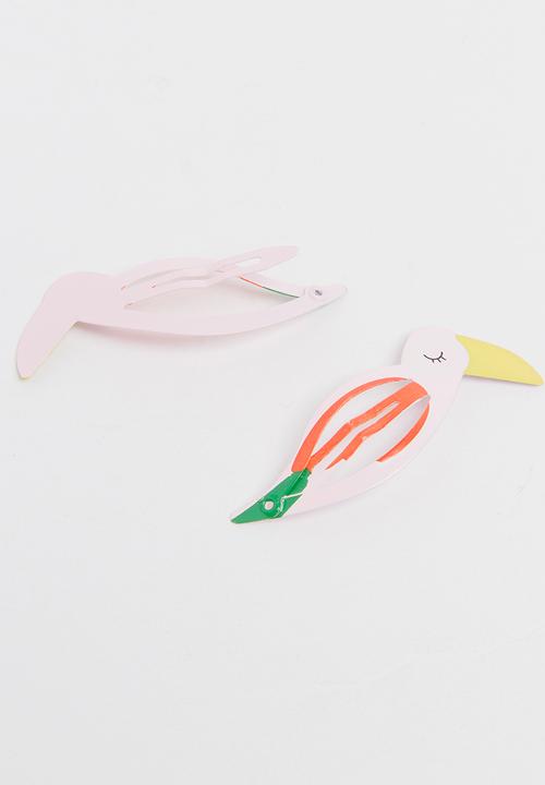 Pop Candy - Girls Toucan Clips Multi-colour