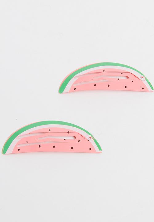Pop Candy - Girls Watermelon Clips Multi-colour