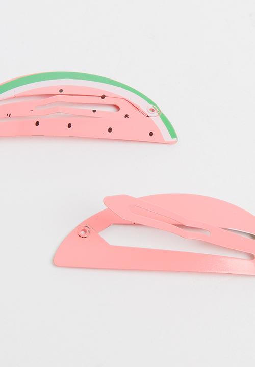 Pop Candy - Girls Watermelon Clips Multi-colour