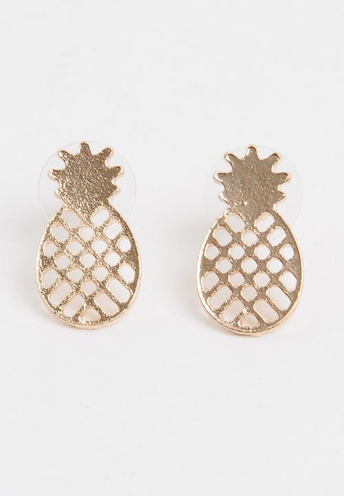 Pop Candy - Girls Pineapple Earrings Gold