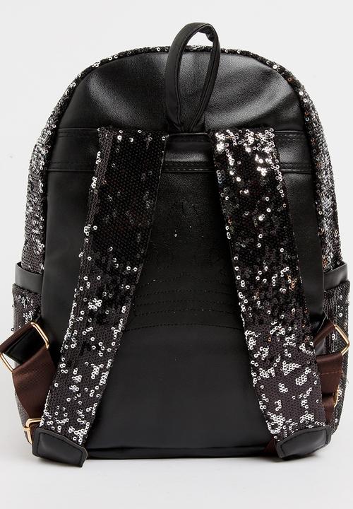 Pop Candy - Girls Sequins Backpack Black