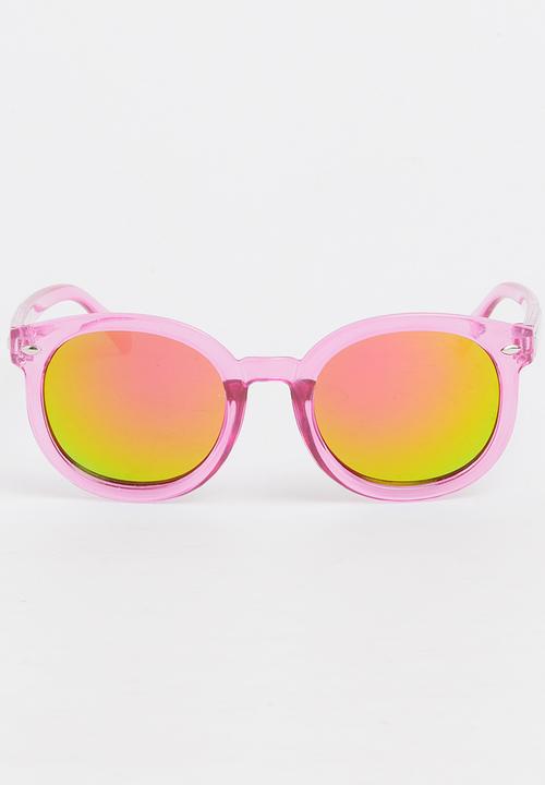 Pop Candy - Girls Plastic Sunglasses Dark Pink