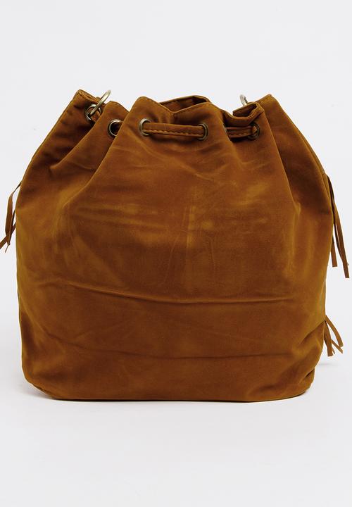 Pop Candy - Girls Fringe Pouch Handbag Tan
