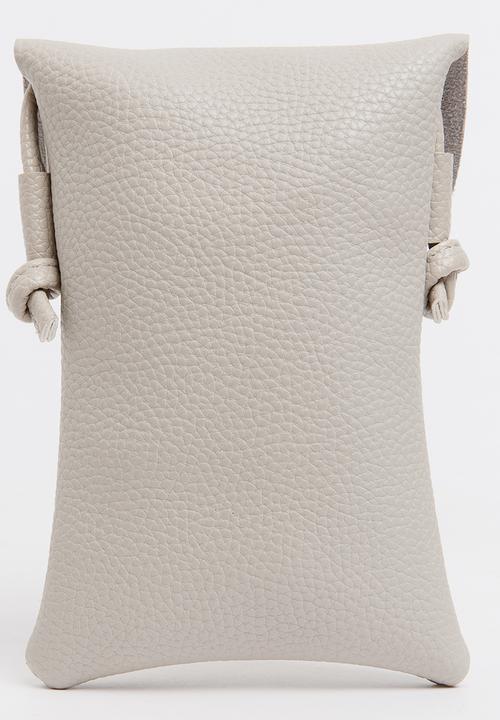 Pop Candy - Girls Flower Trim Sling Bag Grey