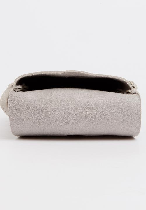 Pop Candy - Girls Flower Trim Sling Bag Grey