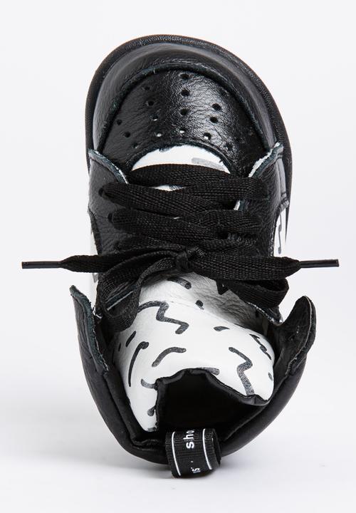 shooshoos - Miller High  Top Sneaker Black and White