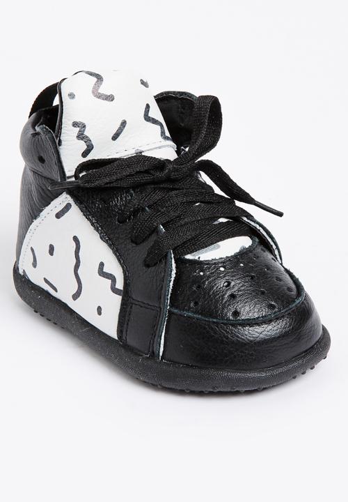 shooshoos - Miller High  Top Sneaker Black and White